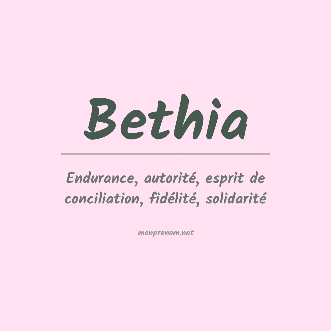 Signification du prénom Bethia