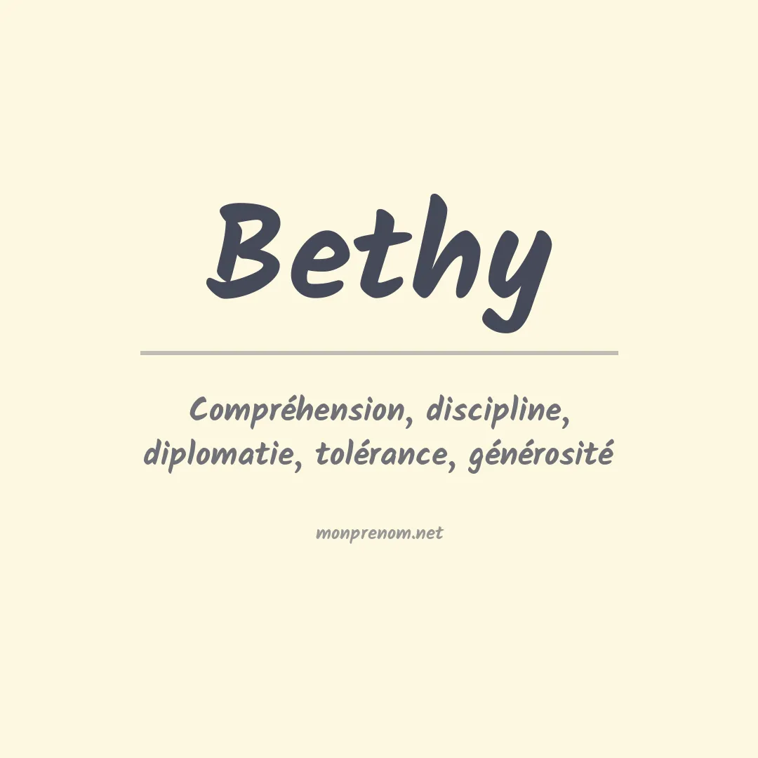 Prénom Bethy