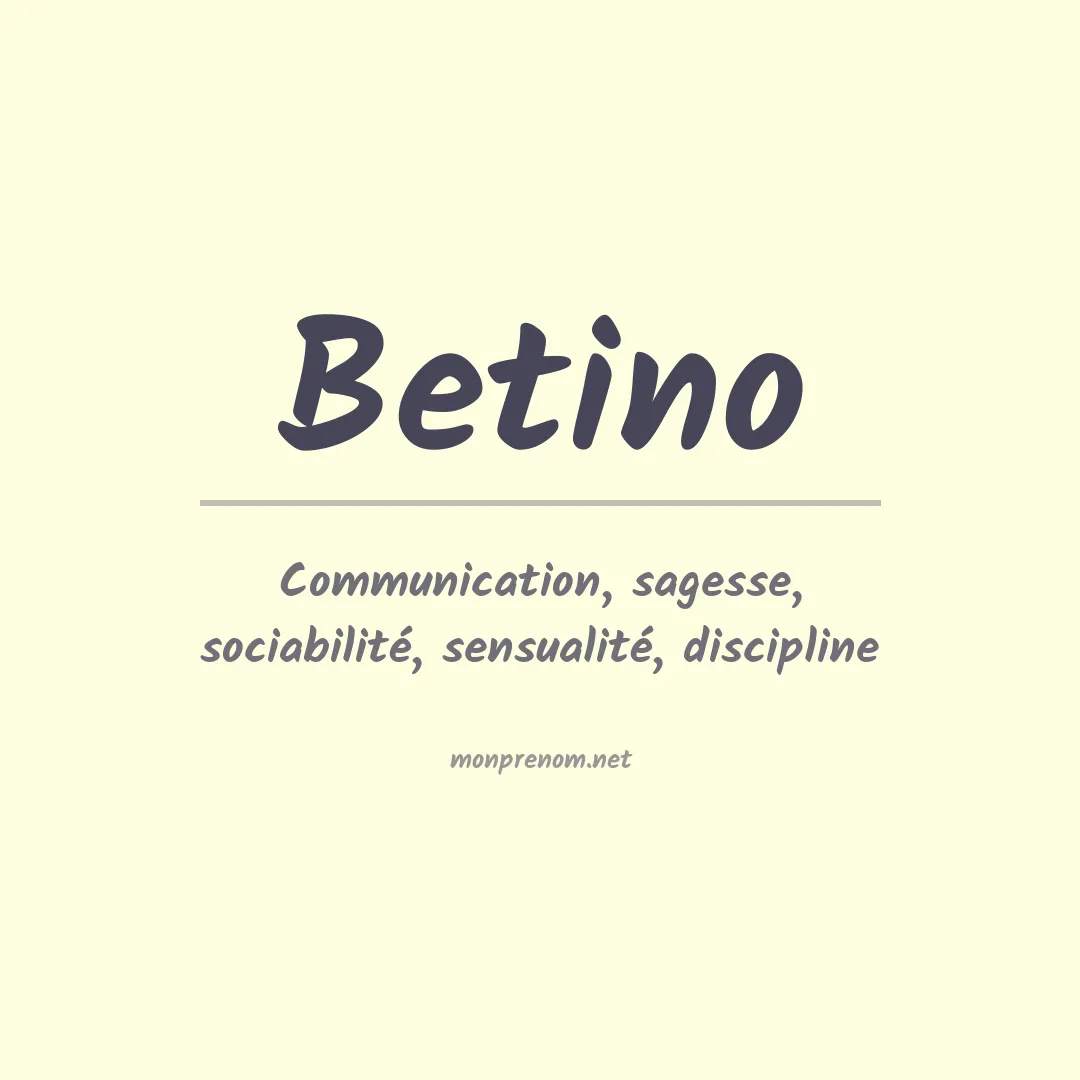 Prénom Betino