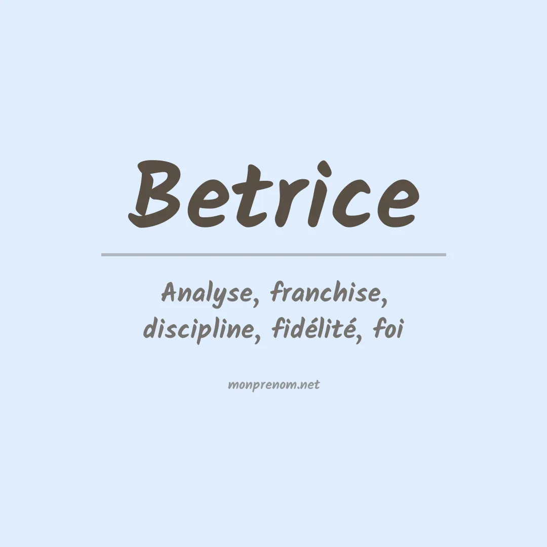 Prénom Betrice