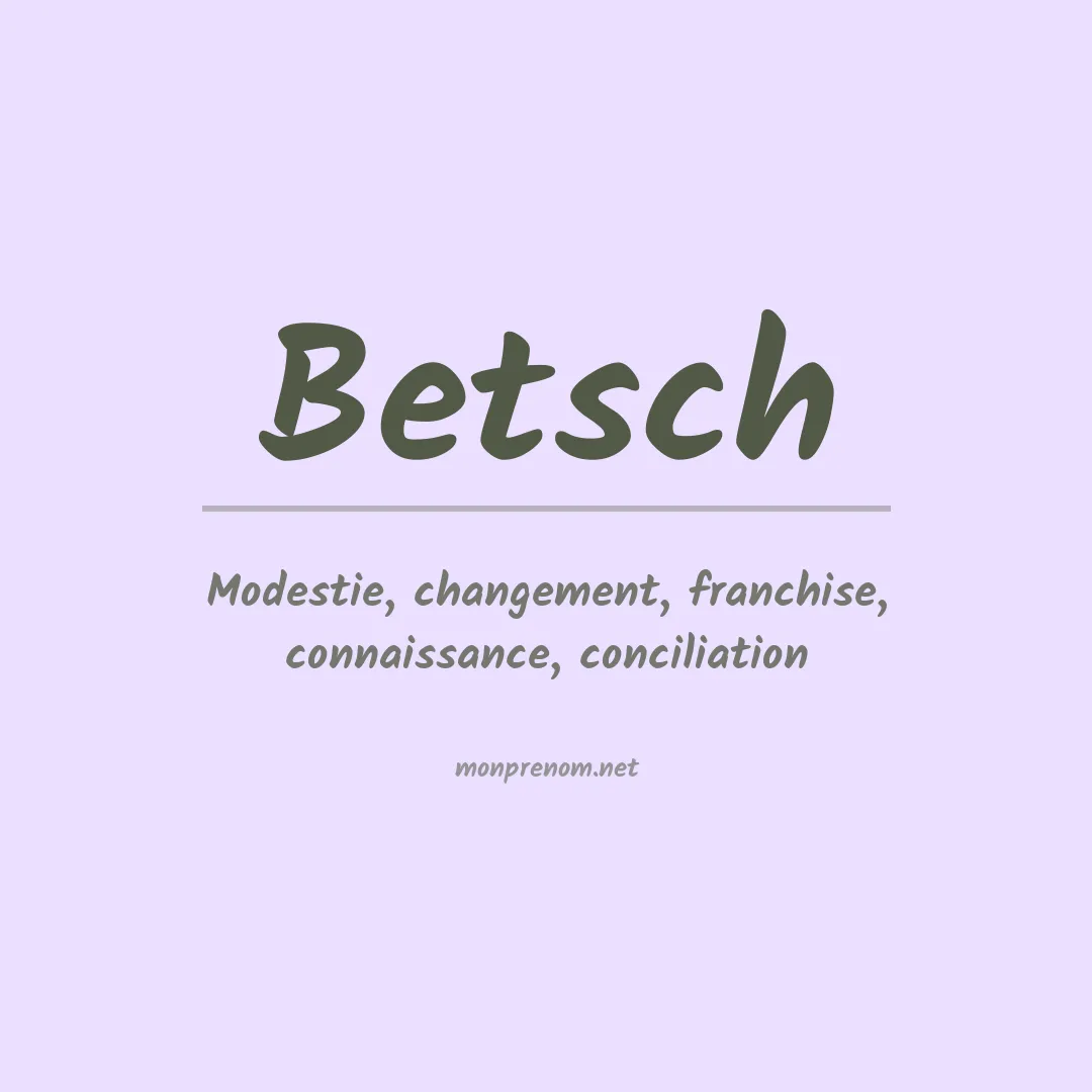 Prénom Betsch