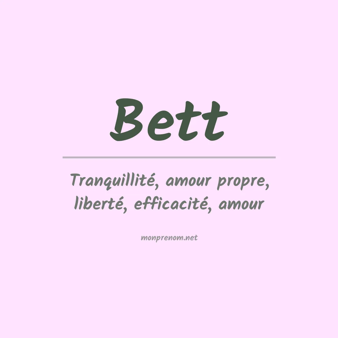 Prénom Bett