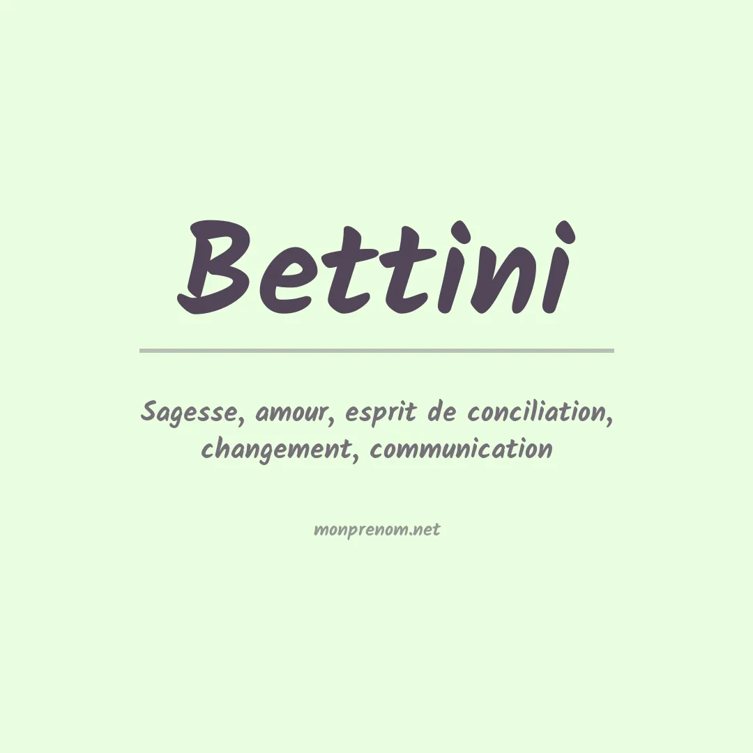 Prénom Bettini