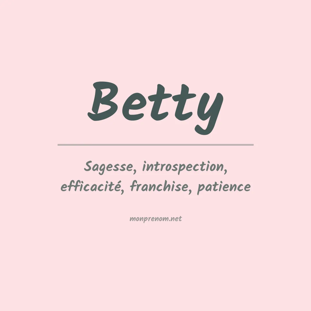 Prénom Betty