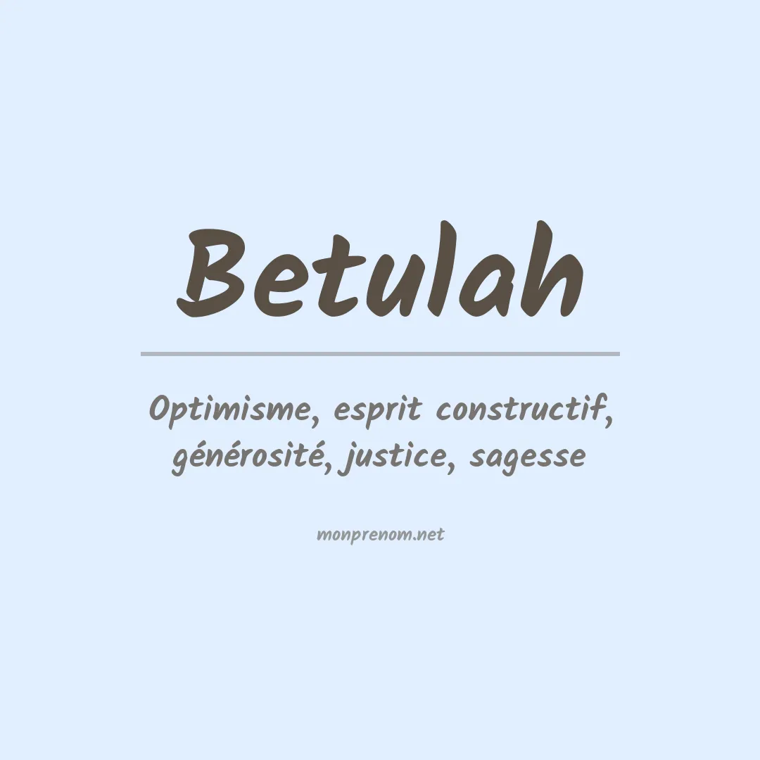 Prénom Betulah