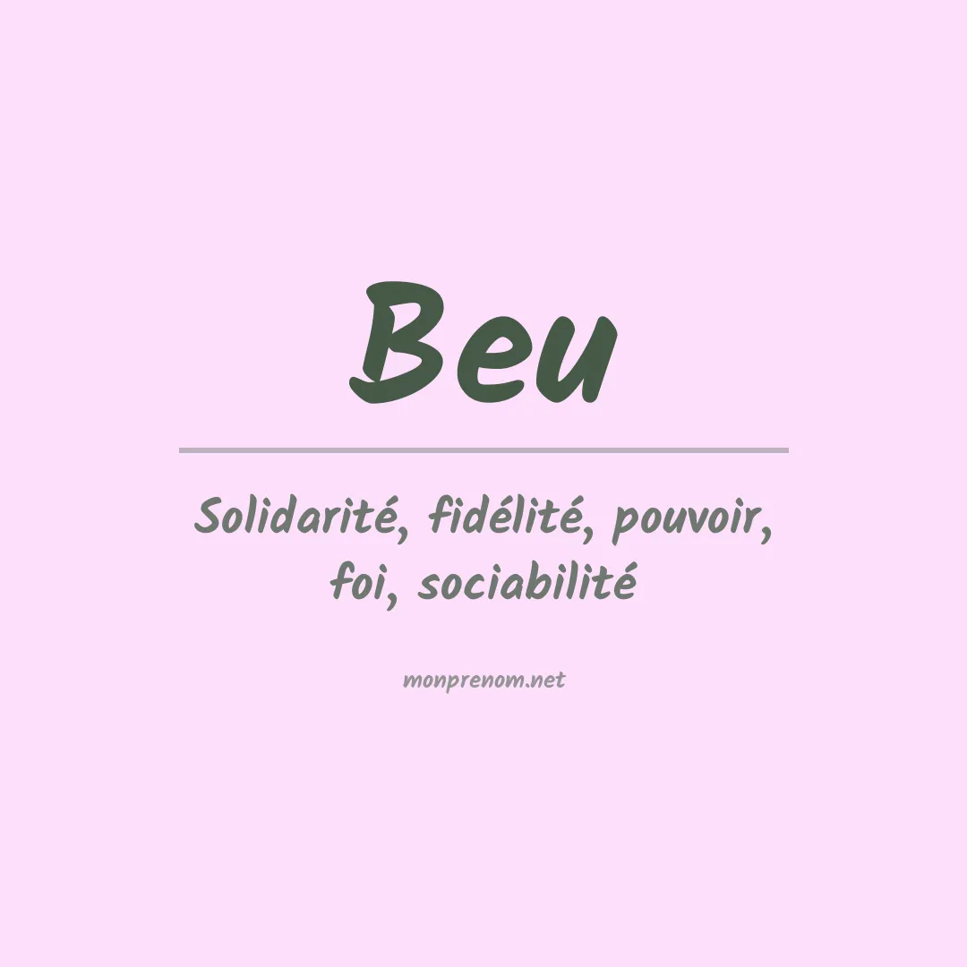 Prénom Beu