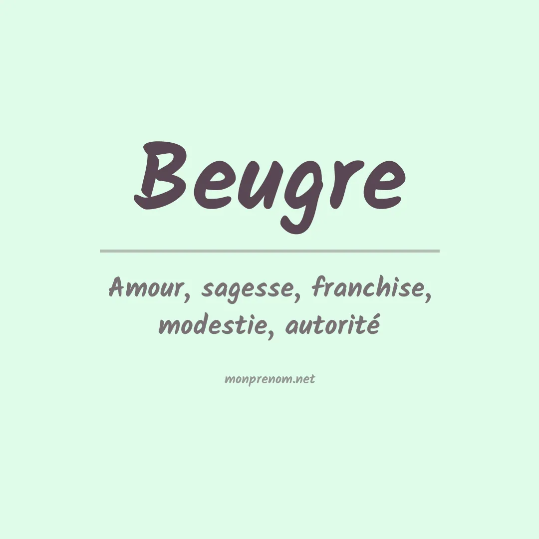 Signification du prénom Beugre