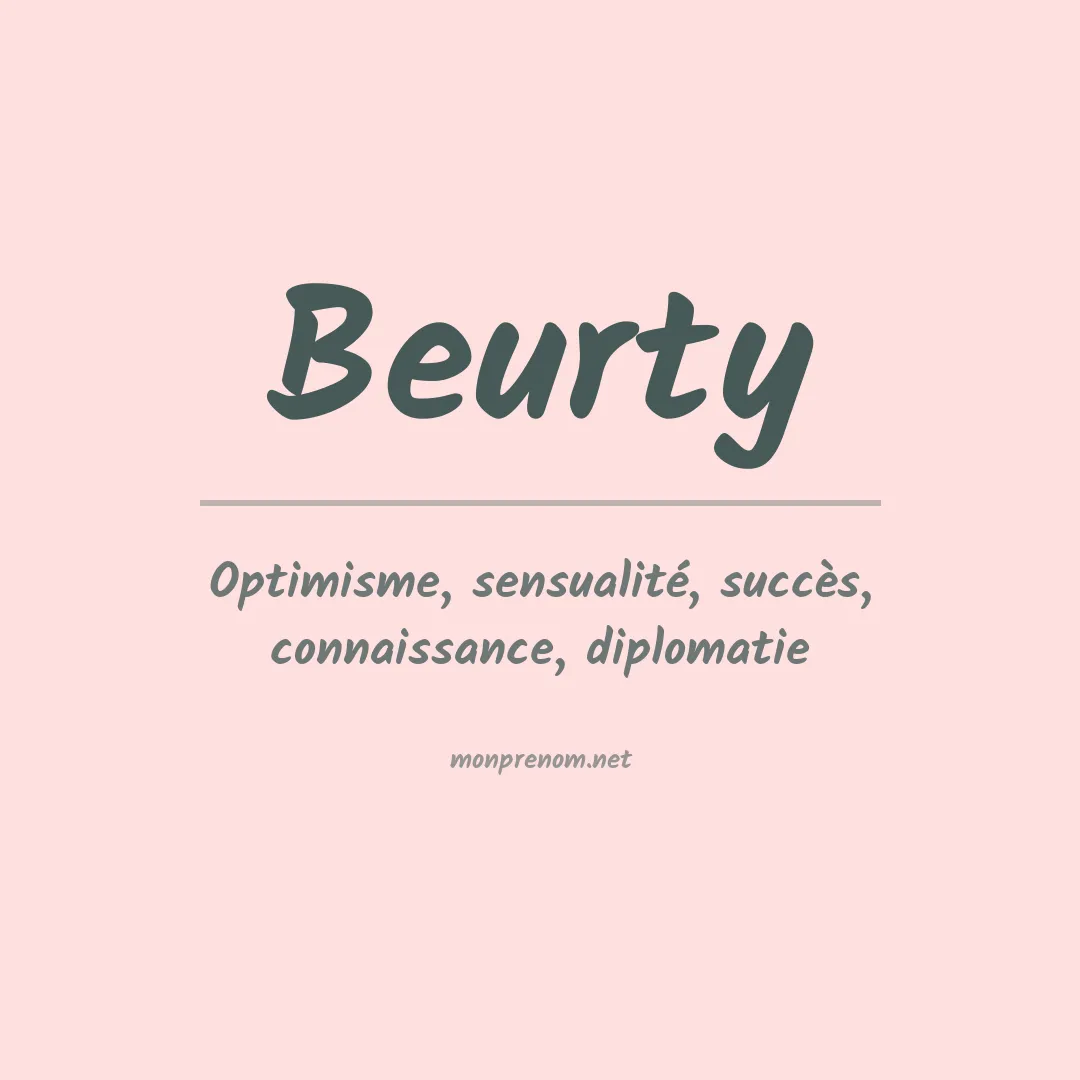 Signification du prénom Beurty