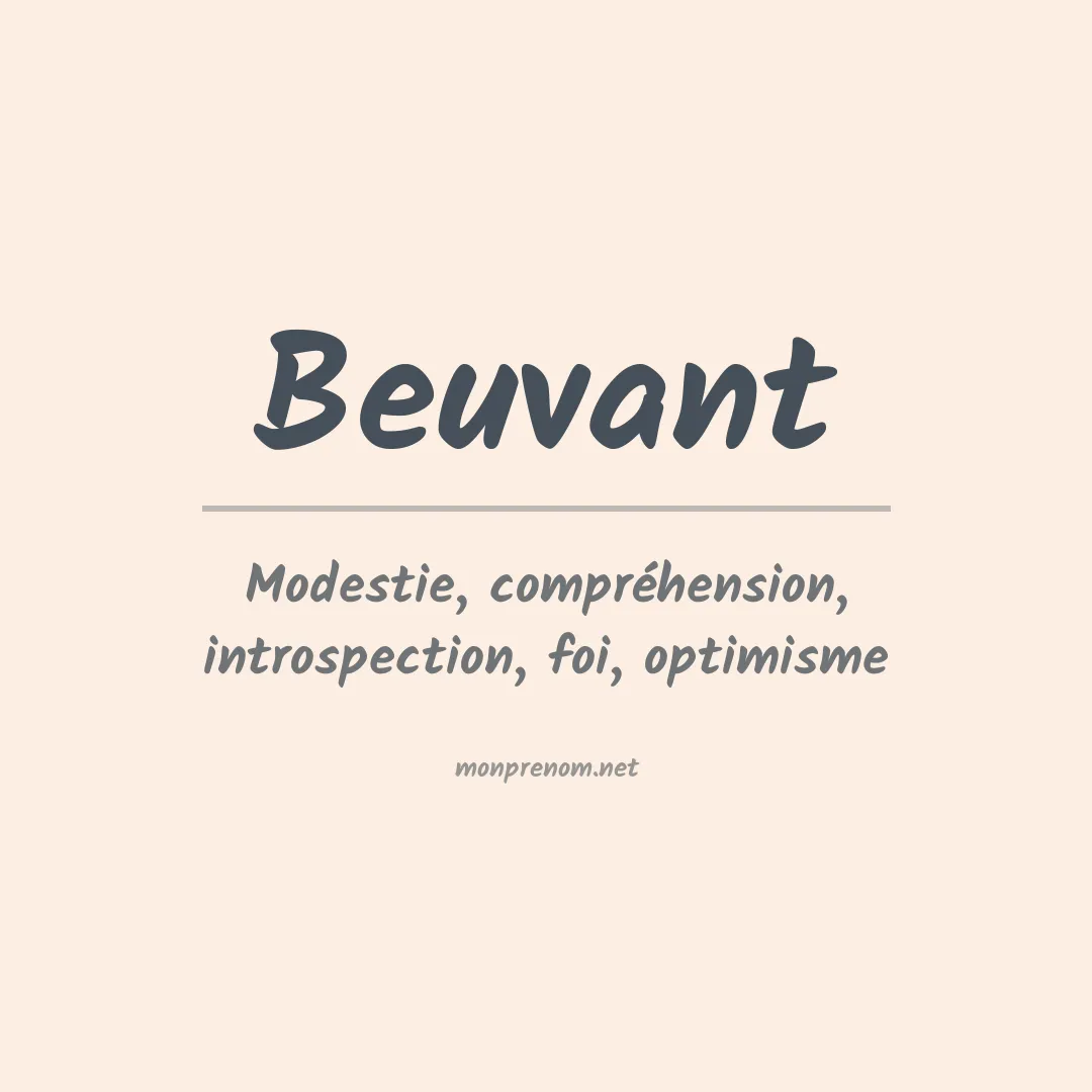 Signification du prénom Beuvant
