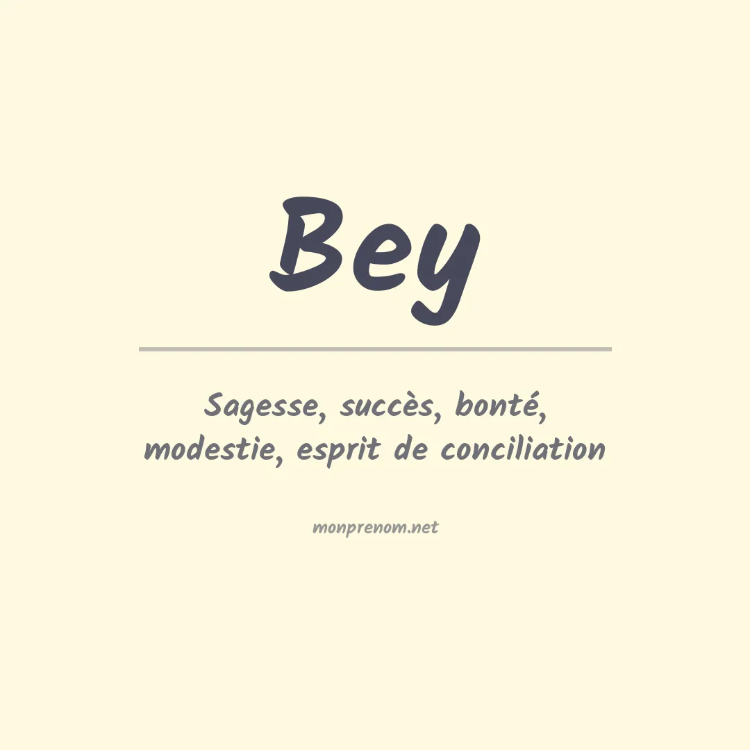 Prénom Bey