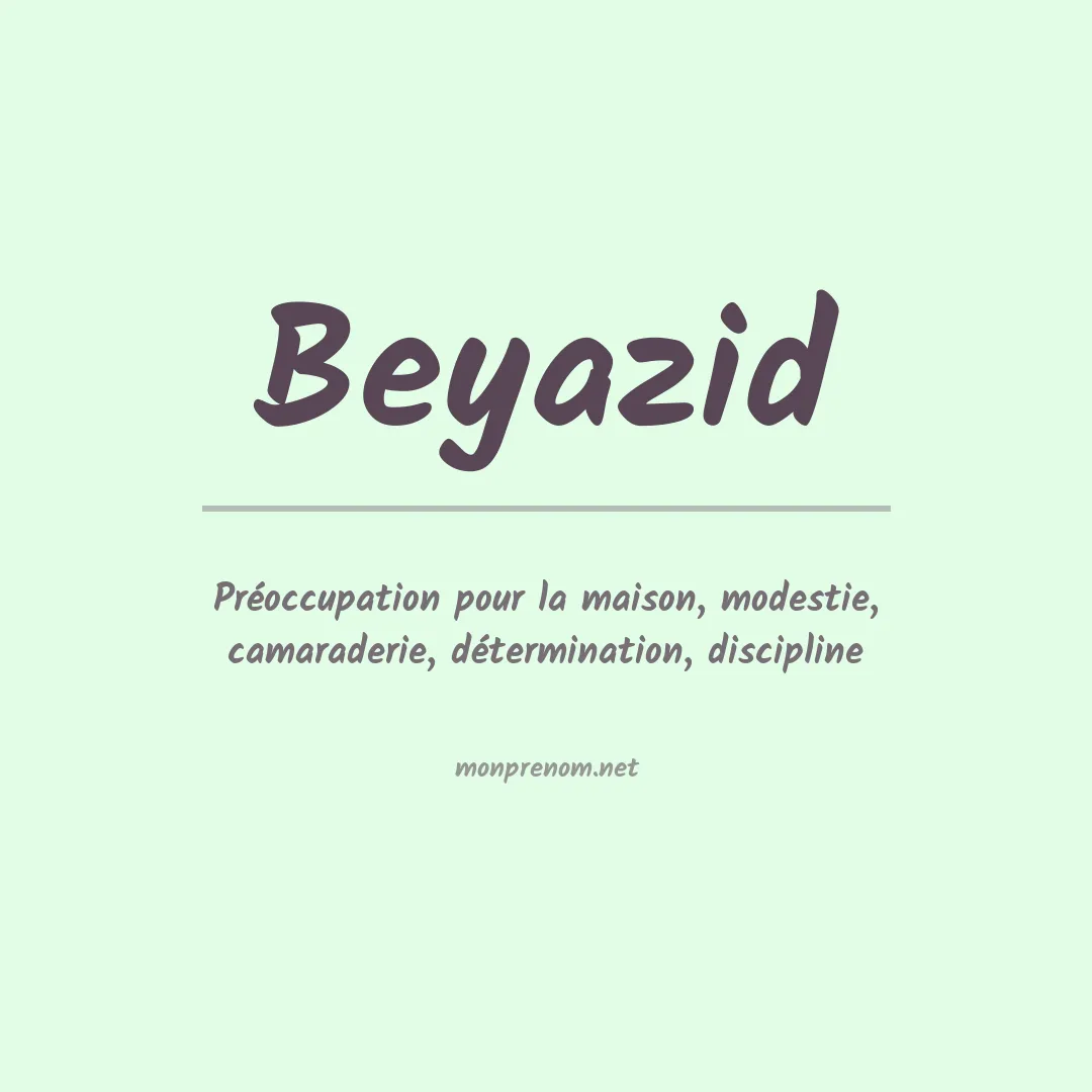 Prénom Beyazid