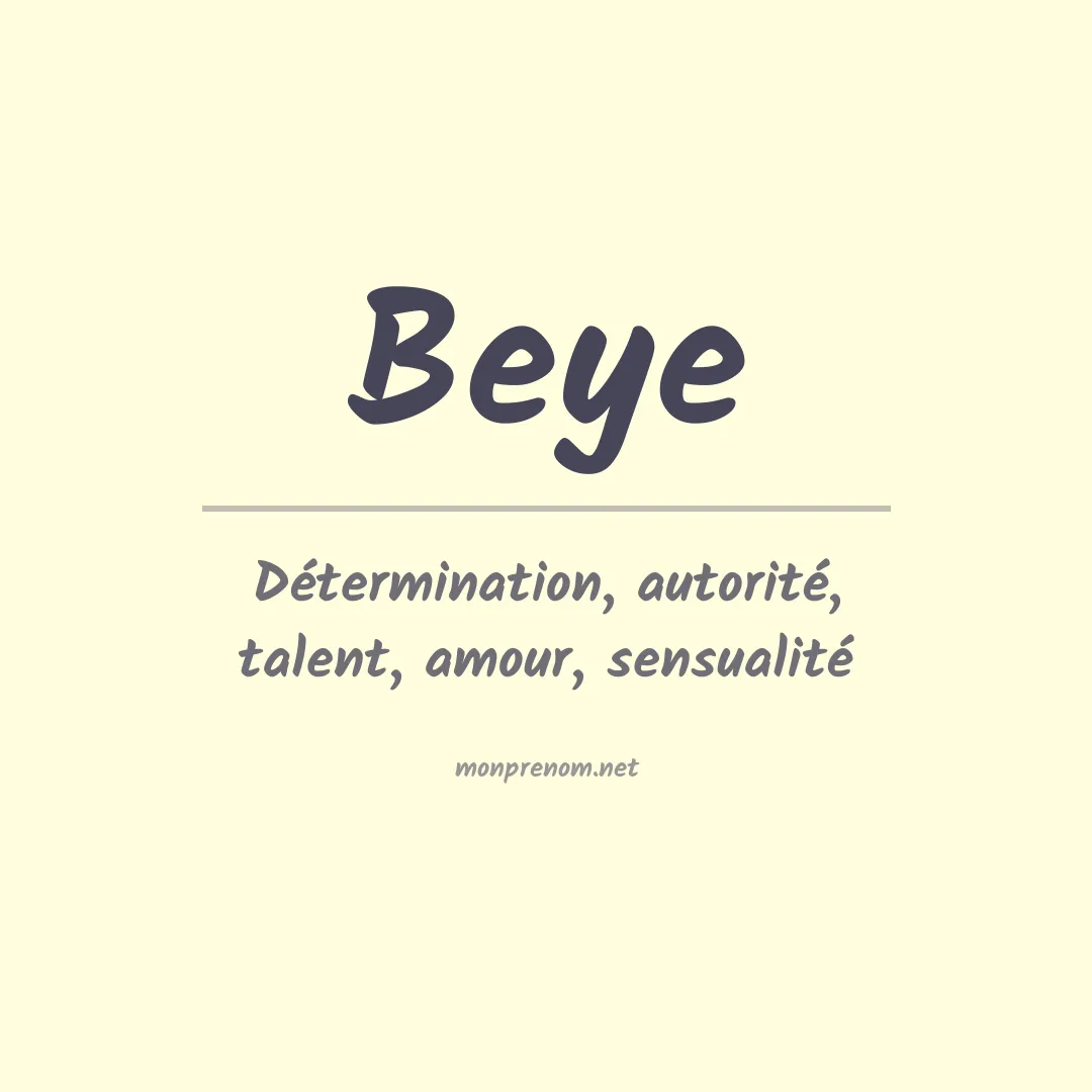Prénom Beye