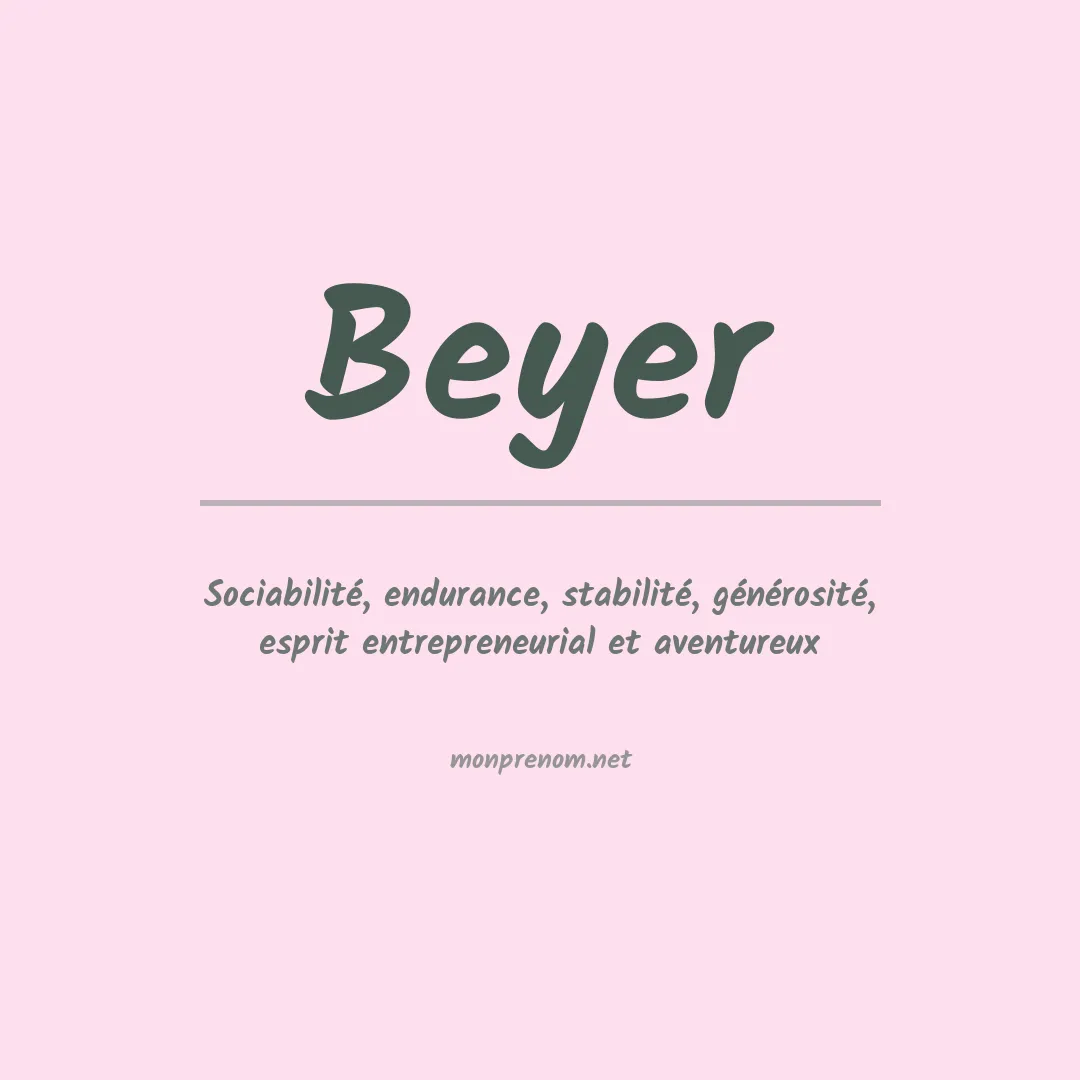 Prénom Beyer