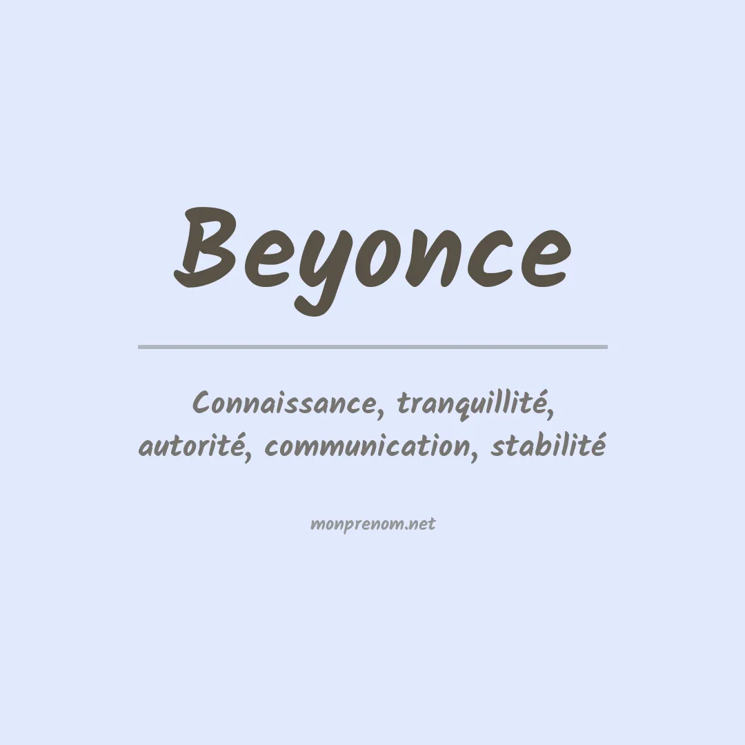 Prénom Beyonce