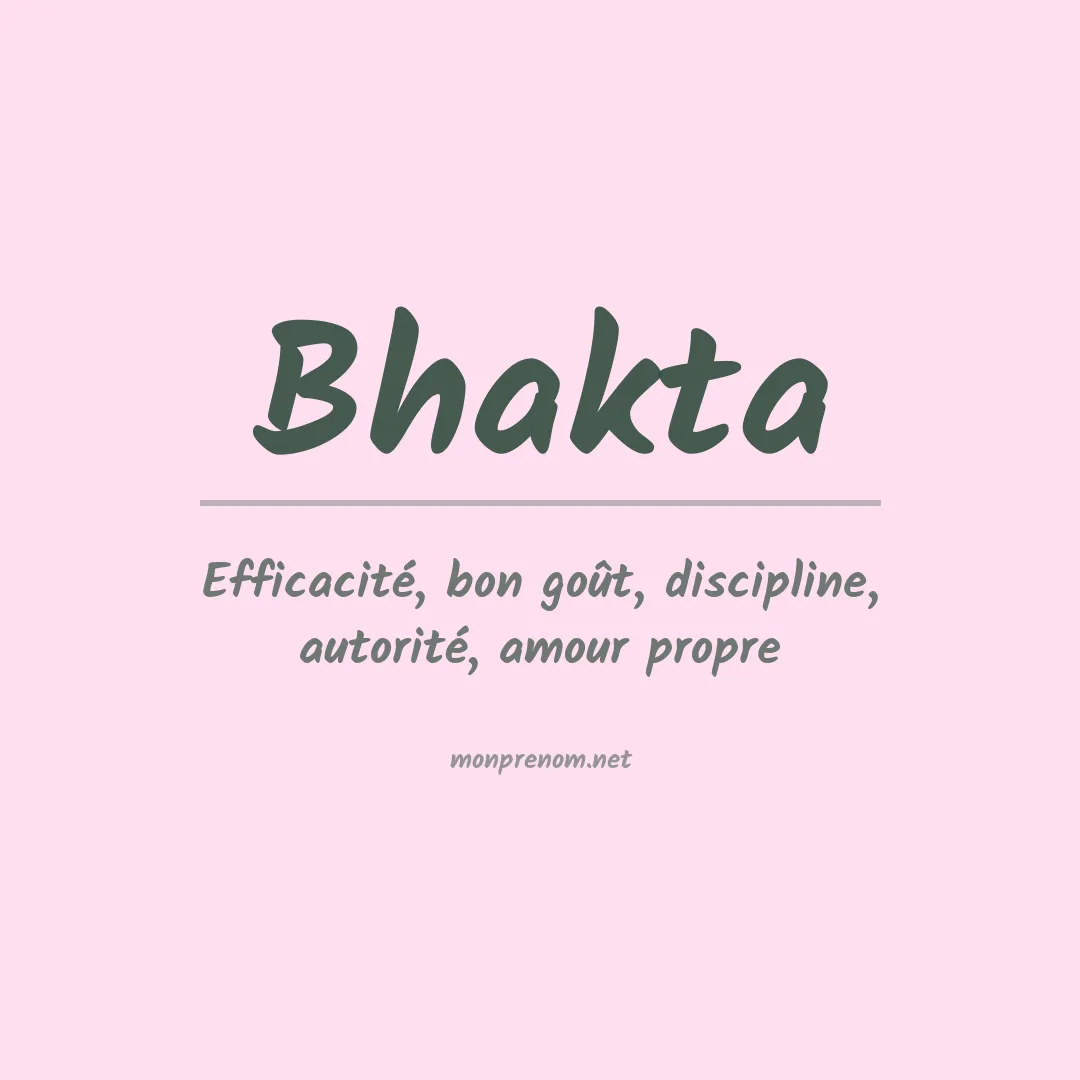 Prénom Bhakta