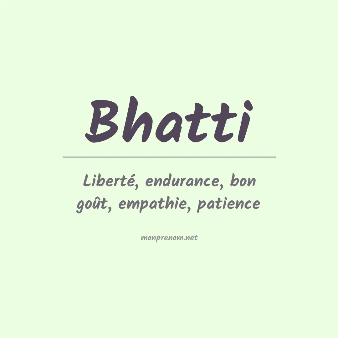 Prénom Bhatti
