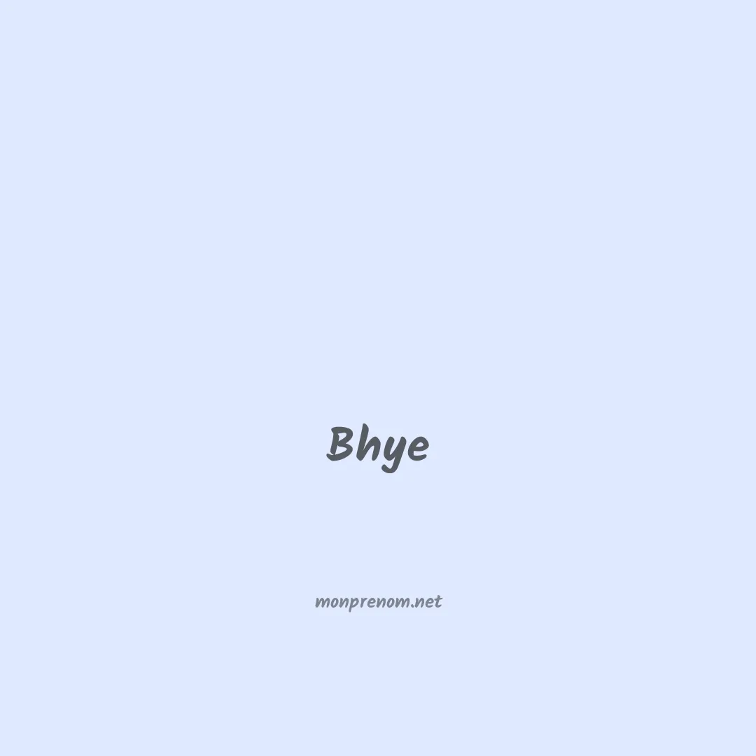 Bhye en chinois