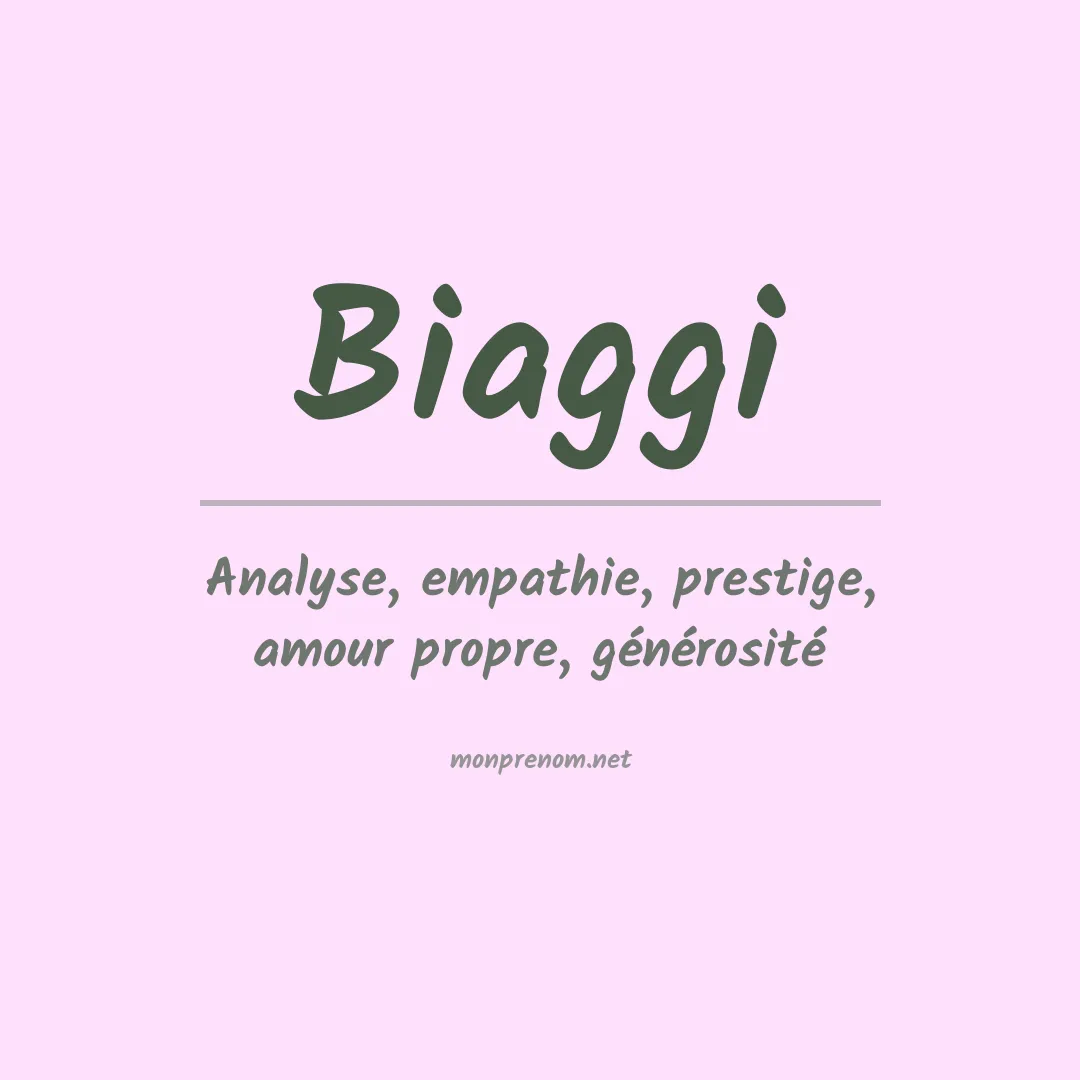 Prénom Biaggi