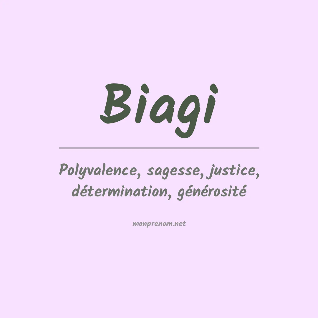 Prénom Biagi