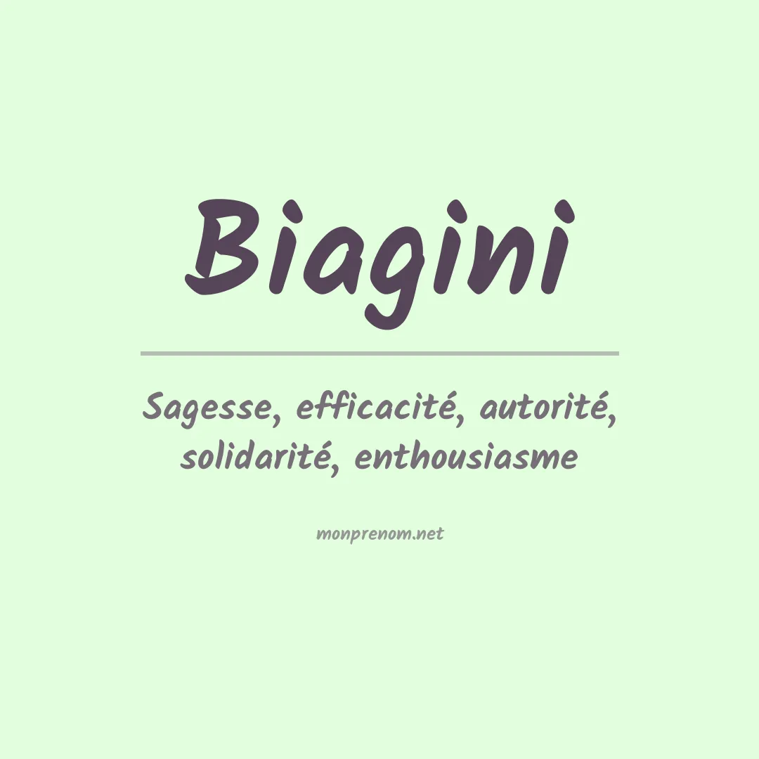 Prénom Biagini