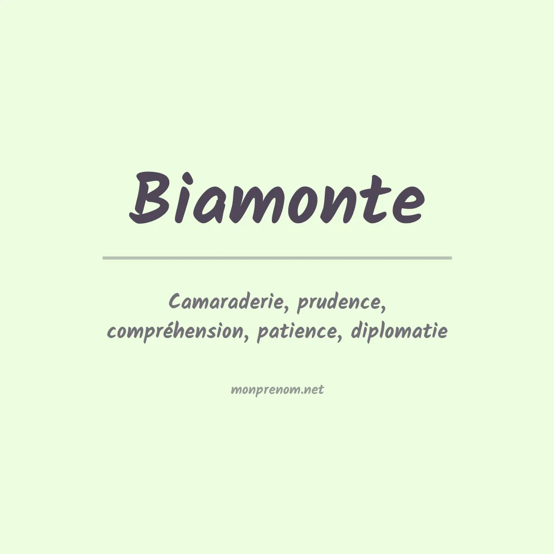 Signification du prénom Biamonte