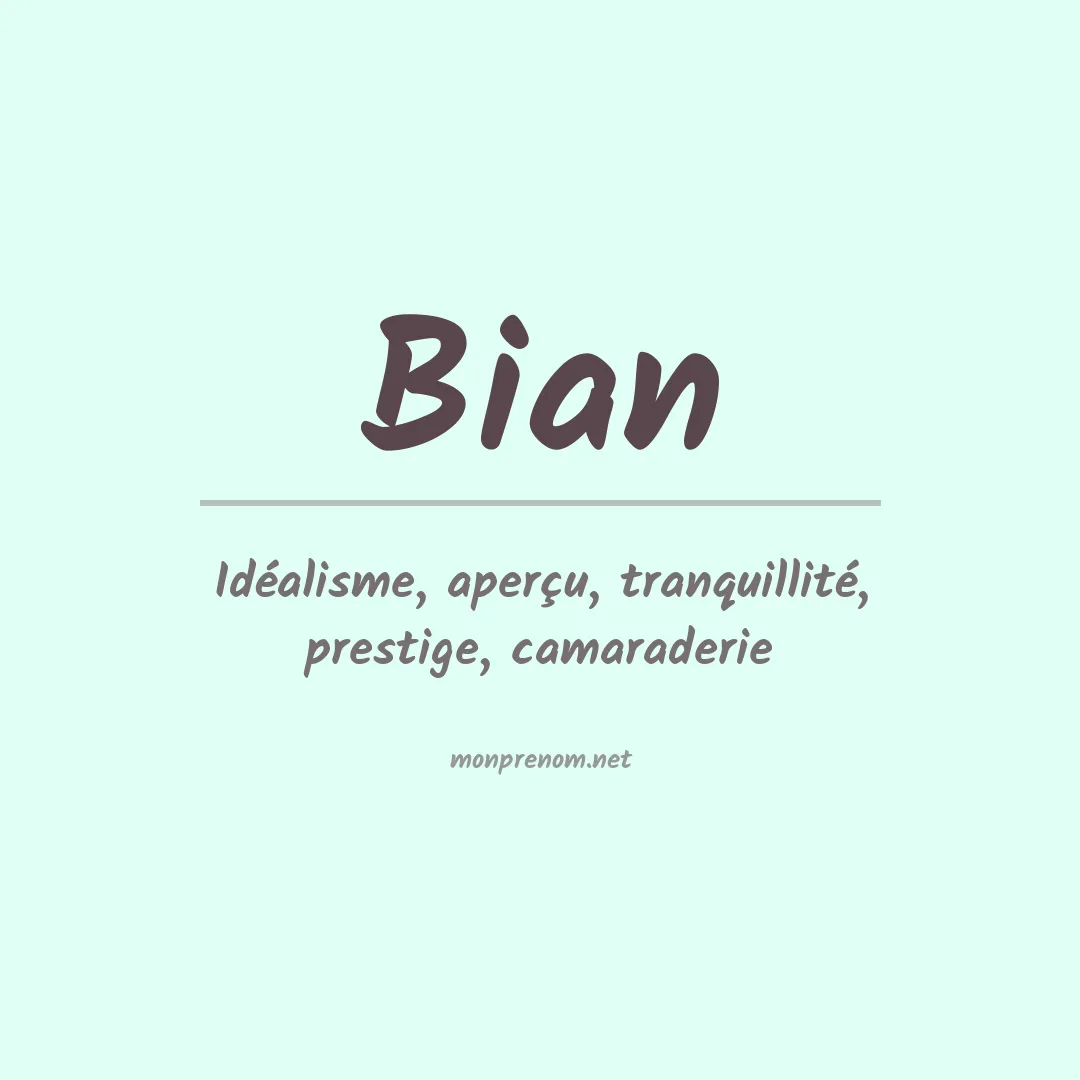 Prénom Bian