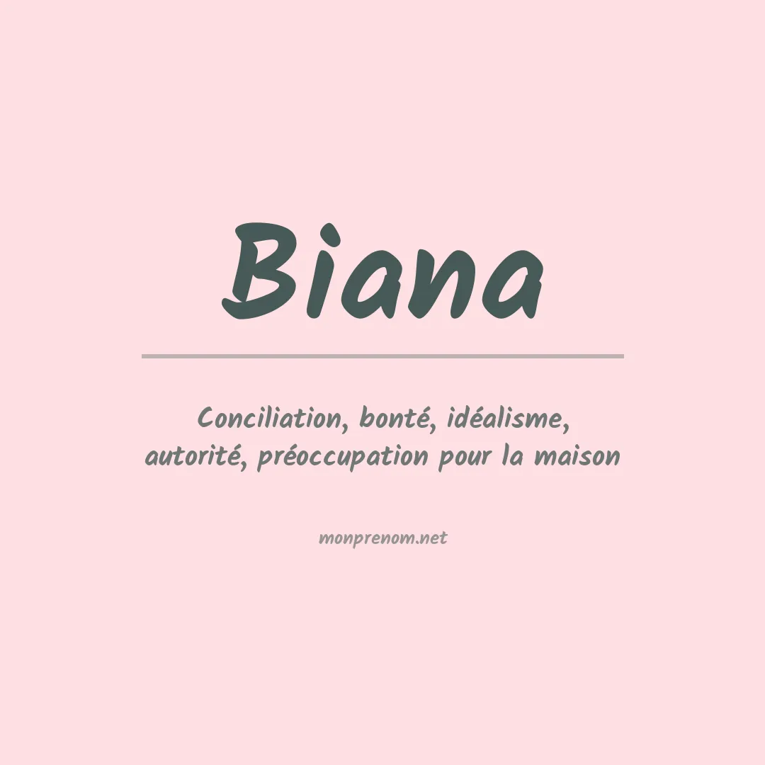 Prénom Biana