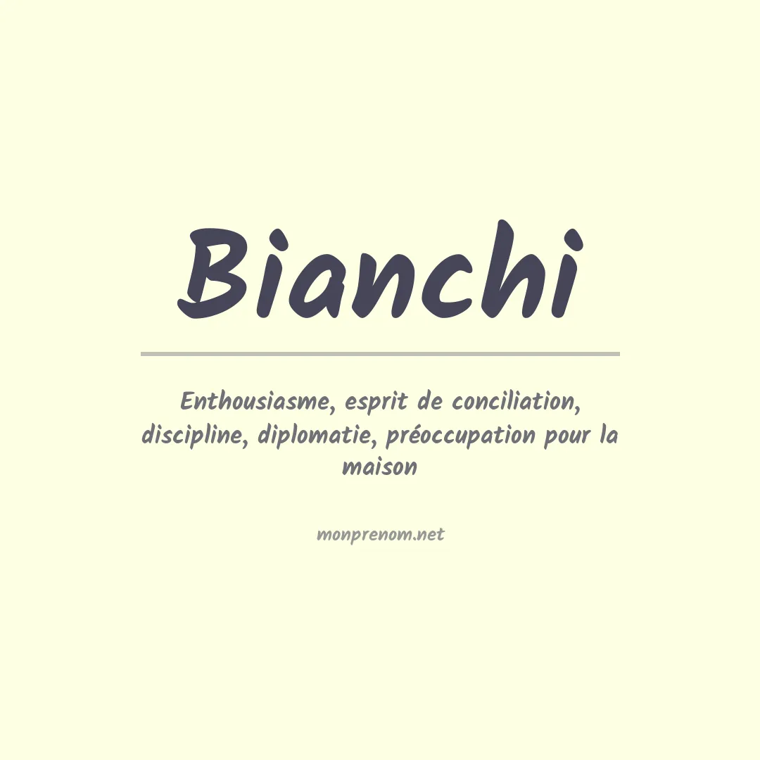 Prénom Bianchi