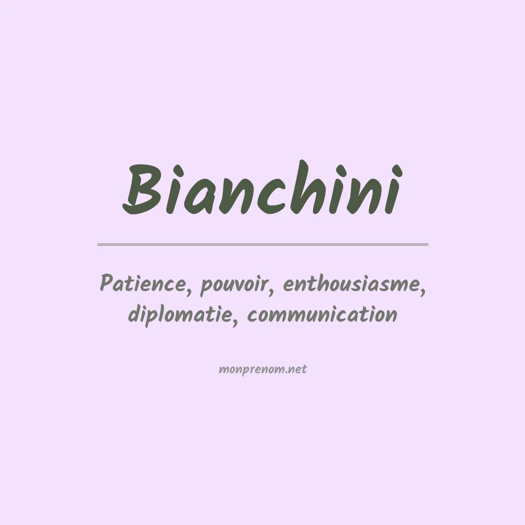Prénom Bianchini