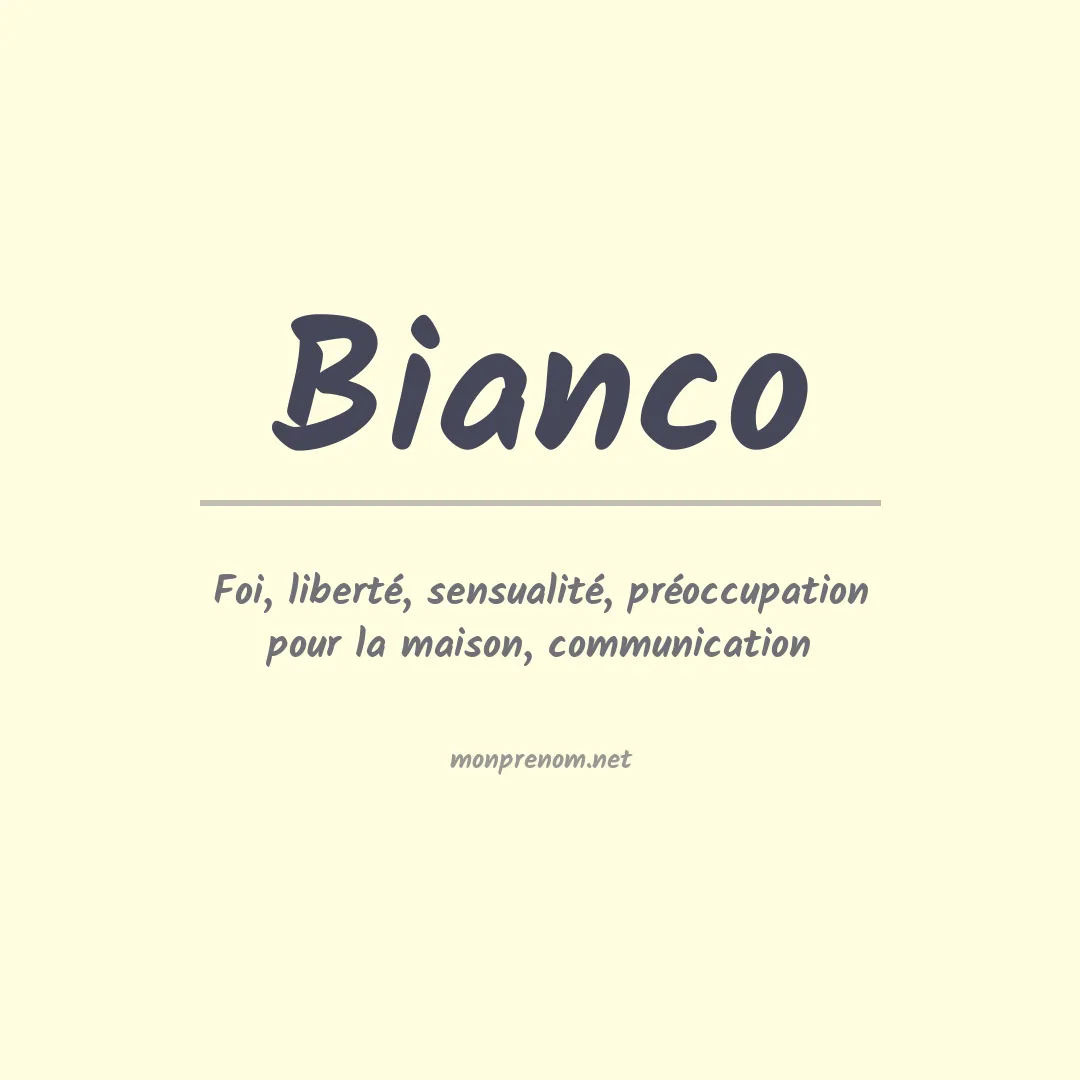 Prénom Bianco