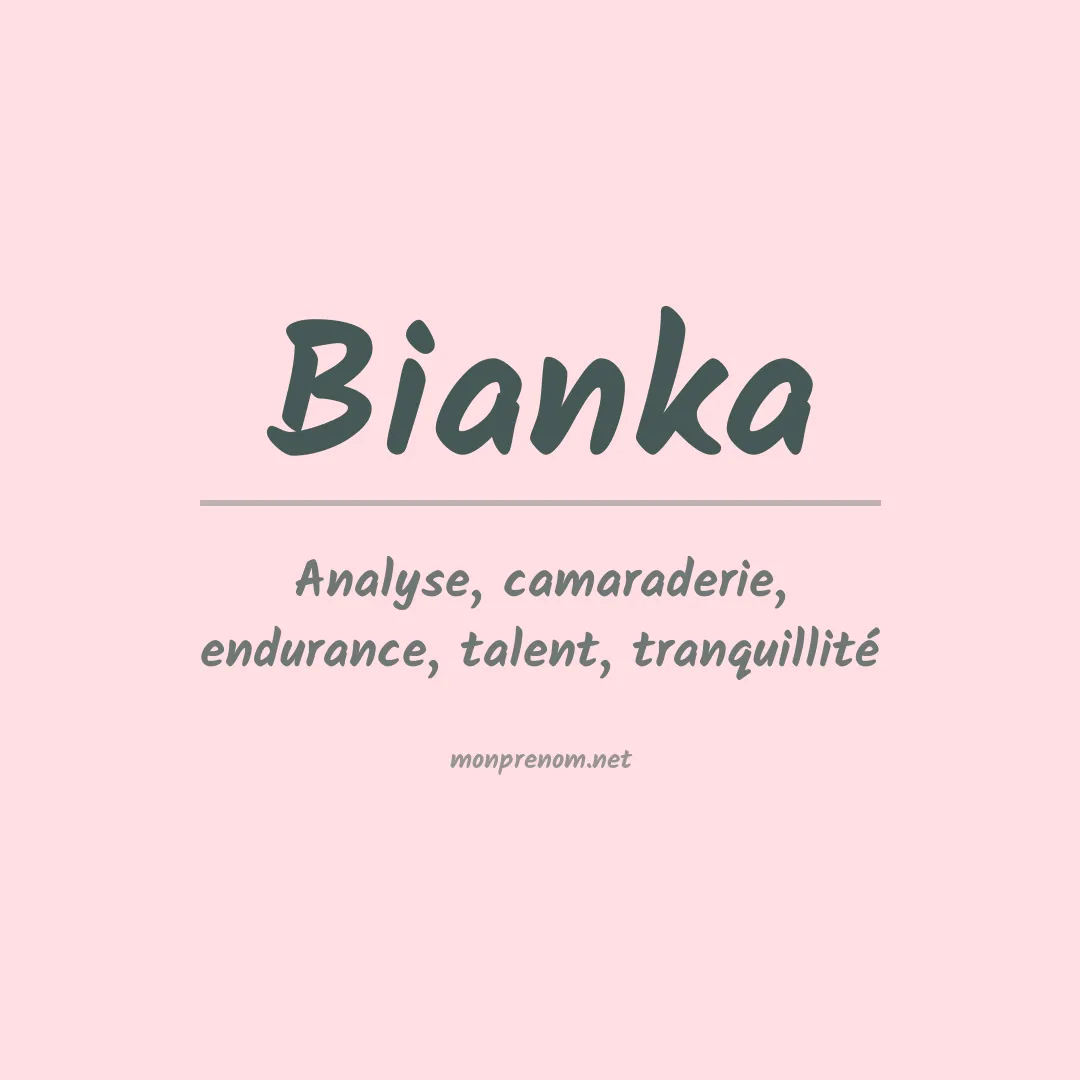 Prénom Bianka