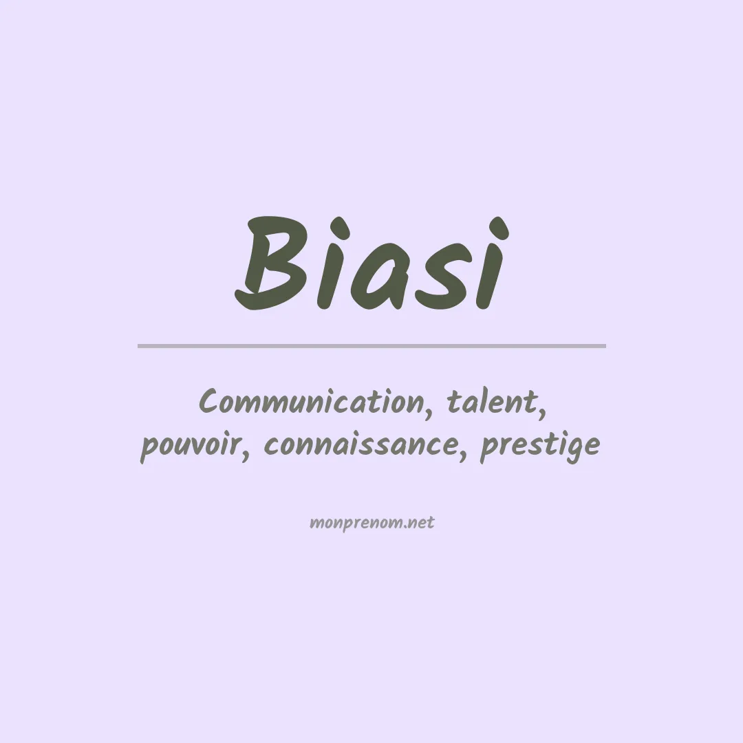 Prénom Biasi
