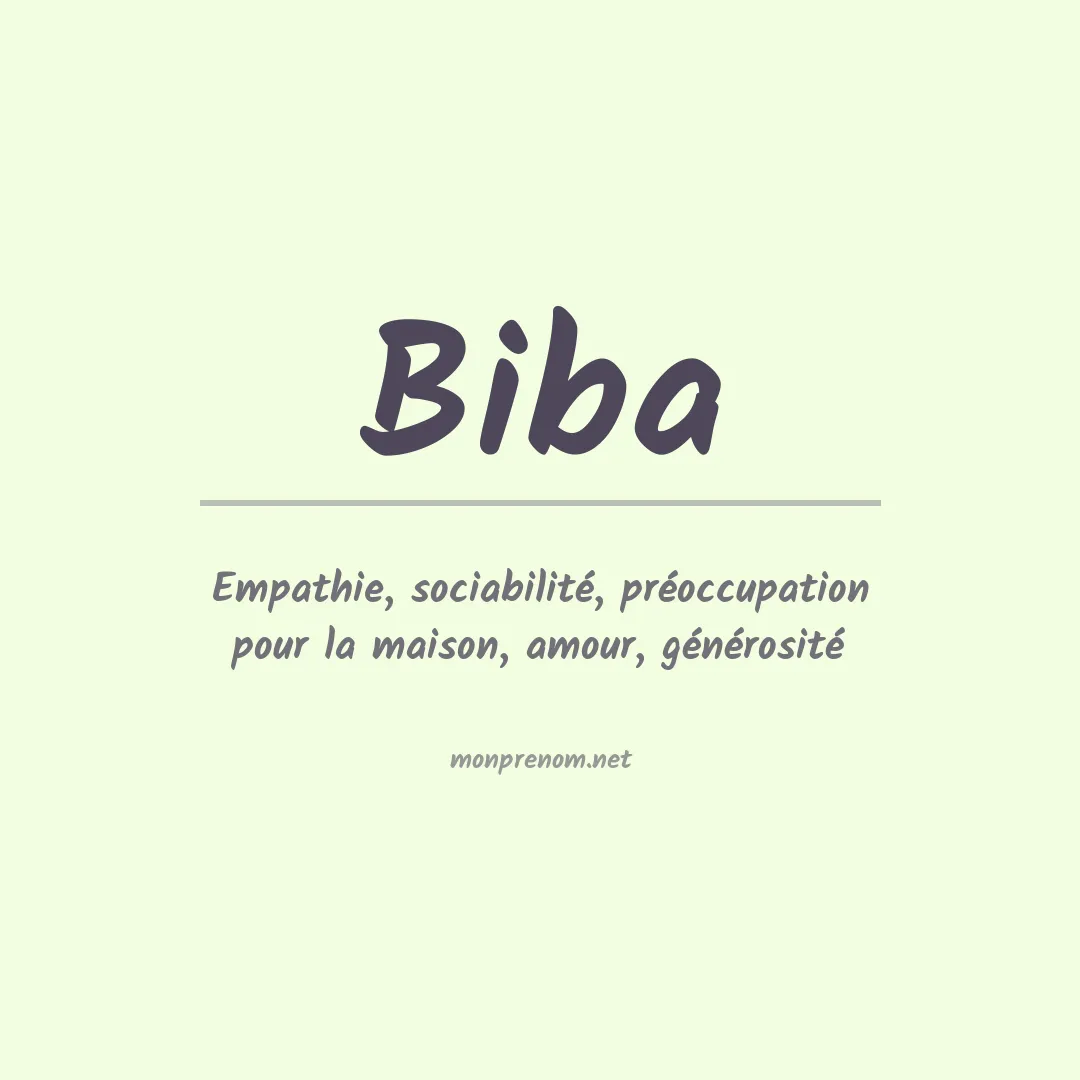 Prénom Biba