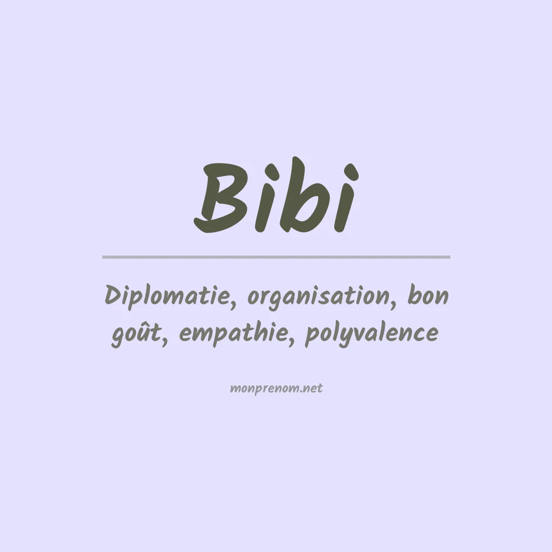 Prénom Bibi