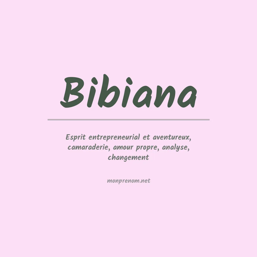 Prénom Bibiana