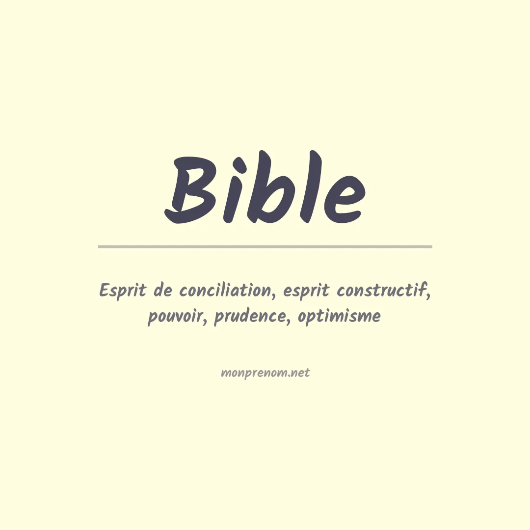 Prénom Bible