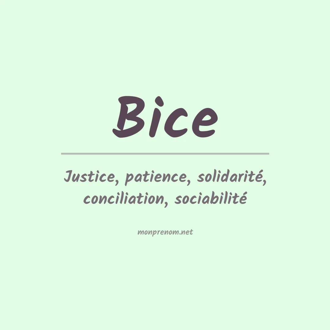 Prénom Bice