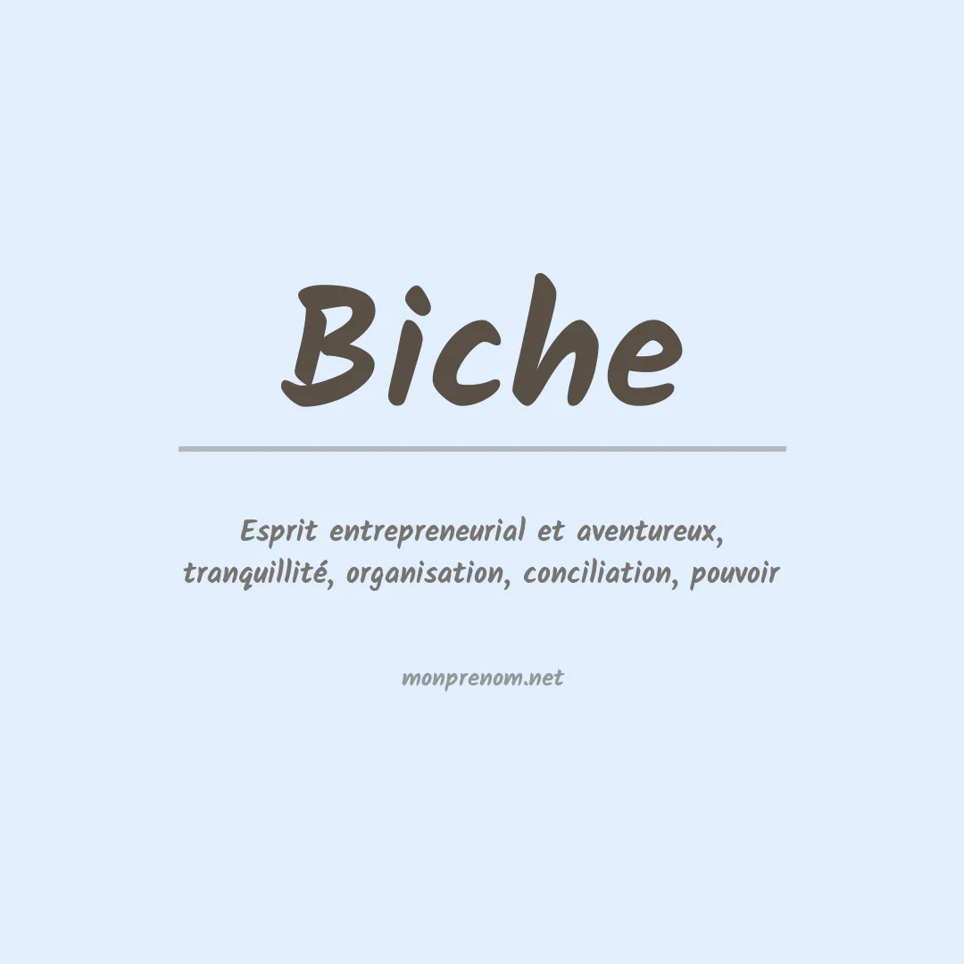 Signification du prénom Biche