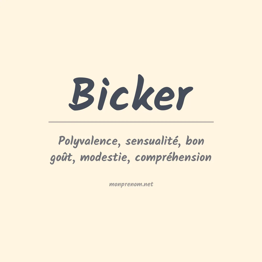 Prénom Bicker