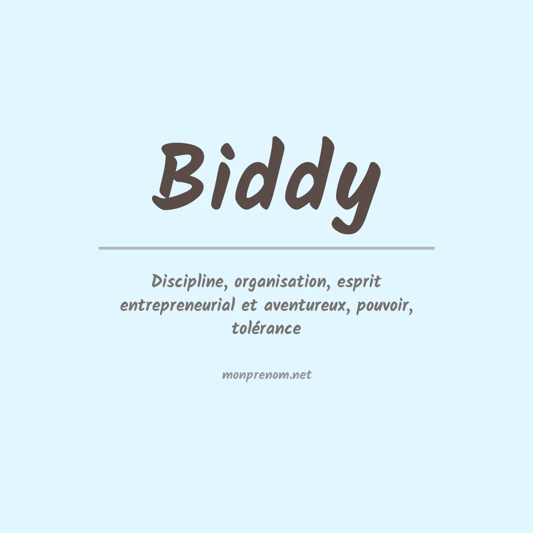 Prénom Biddy