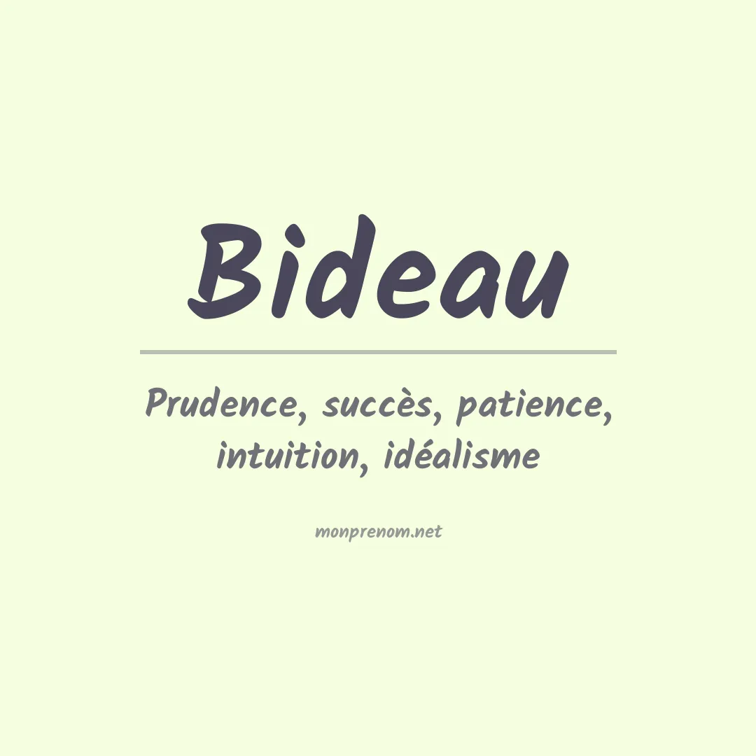 Signification du prénom Bideau