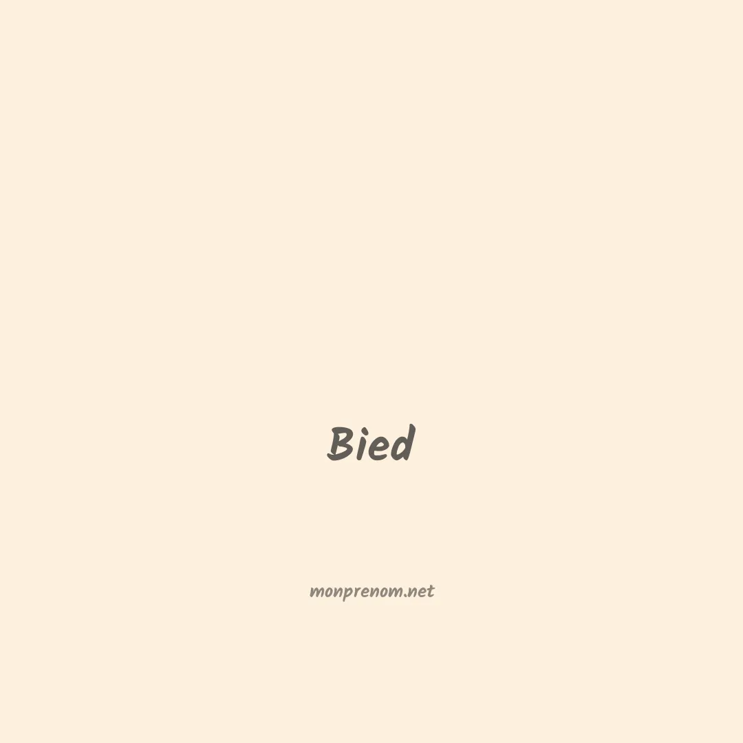 Bied en chinois