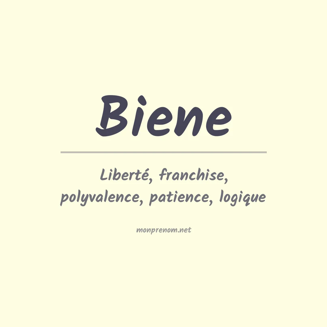 Signification du prénom Biene