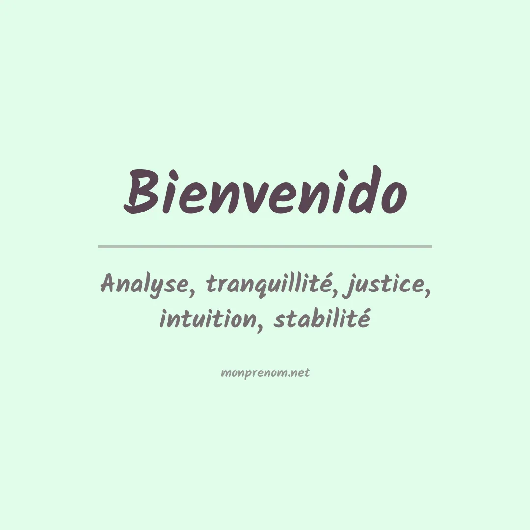 Signification du prénom Bienvenido