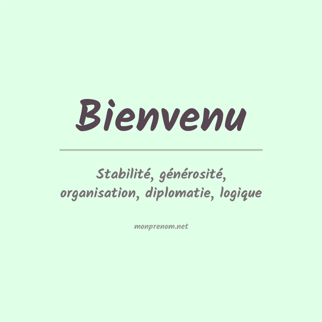 Prénom Bienvenu