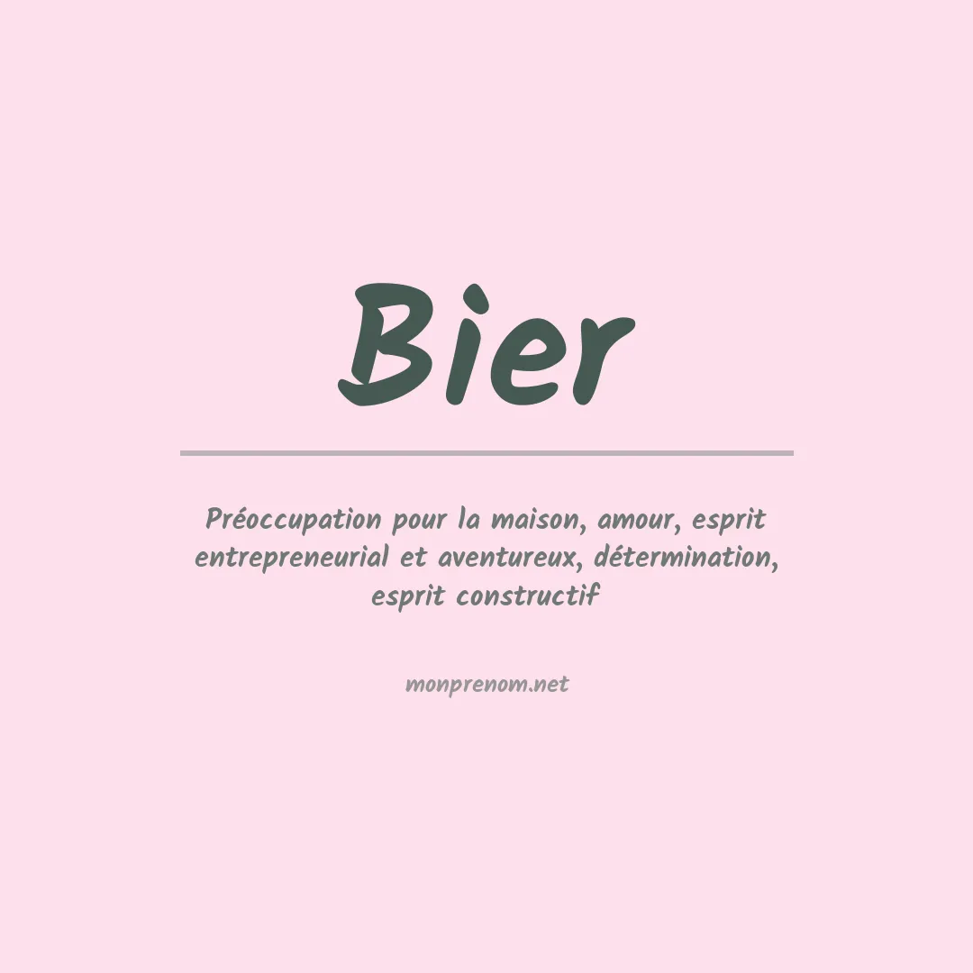 Prénom Bier