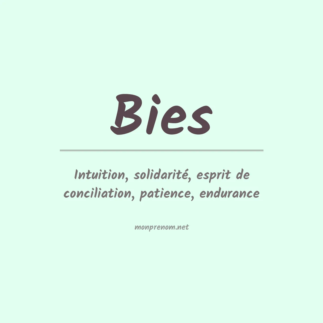 Prénom Bies
