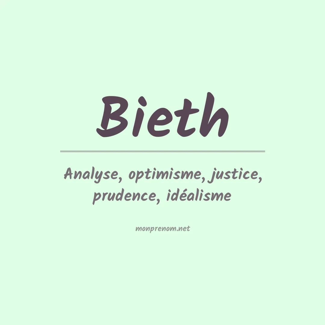 Signification du prénom Bieth
