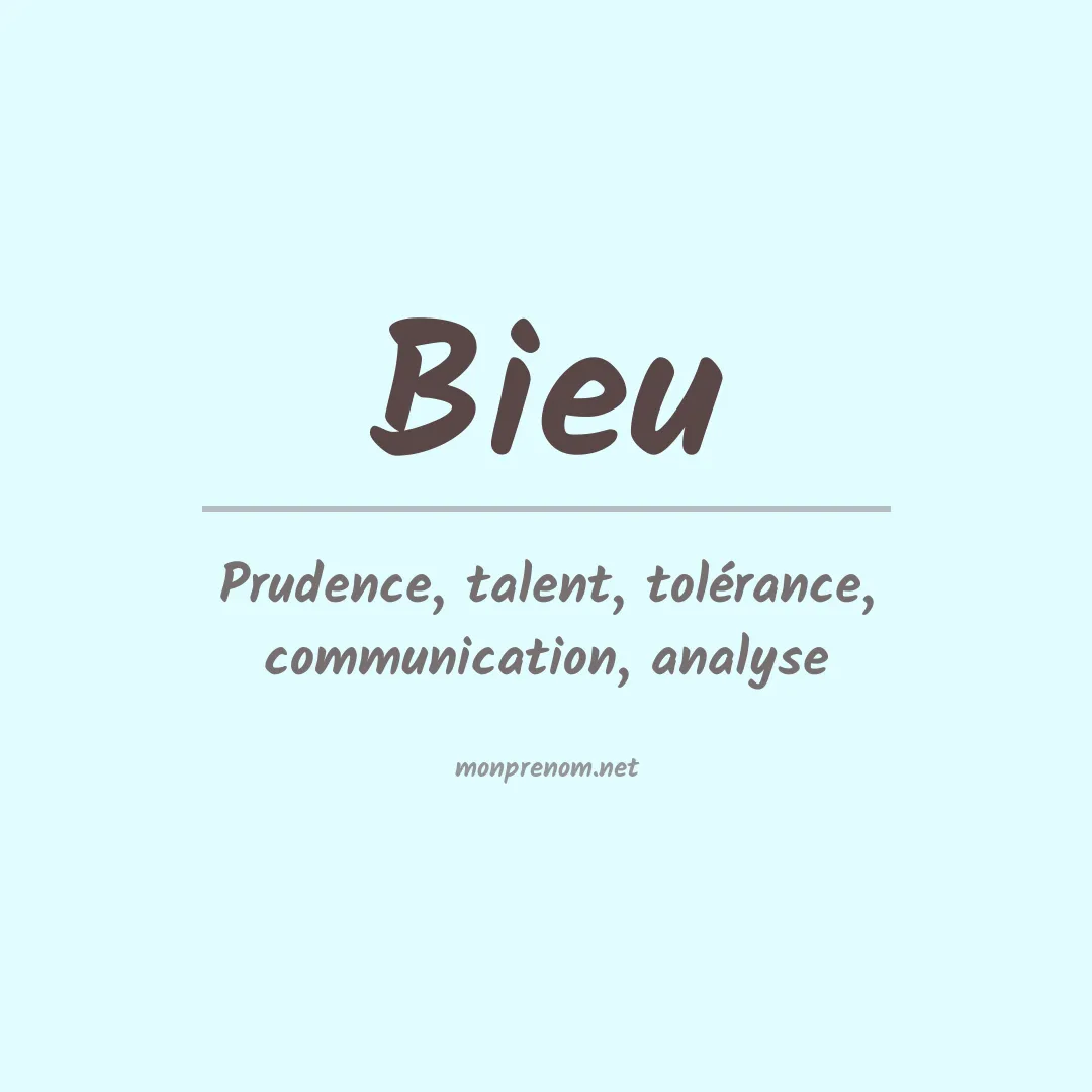 Signification du prénom Bieu