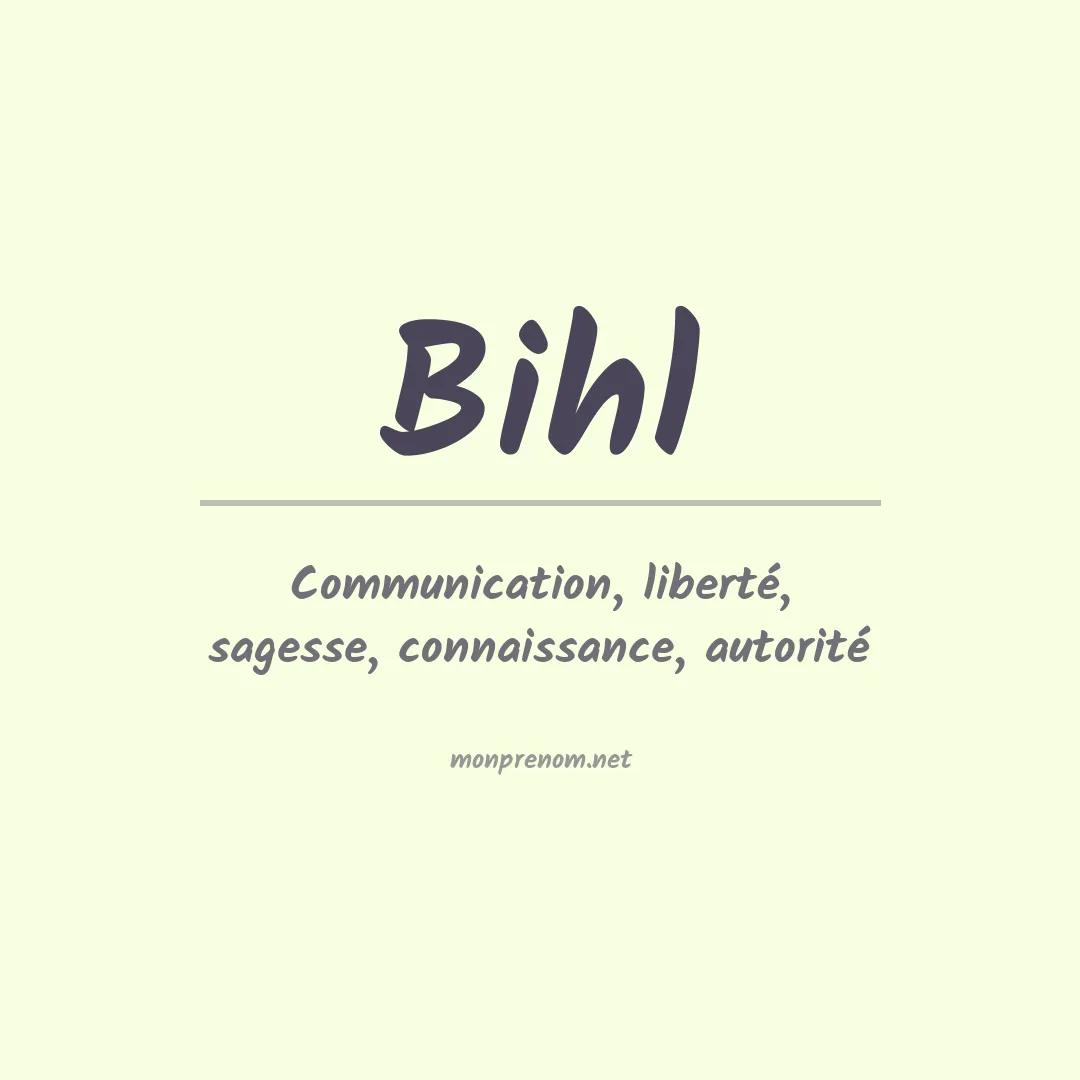 Prénom Bihl